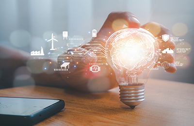 Industrial energy technology concept.Sustainable development goals.engineer working with digital technology security control power energy.resource environment technology.