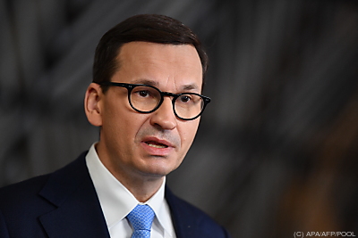 Polens Ministerpräsident Mateusz Morawiecki - Brussels, APA/AFP/POOL