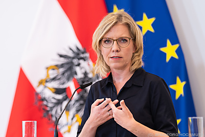 Energieministerin Leonore Gewessler - Mauerbach, APA/GEORG HOCHMUTH