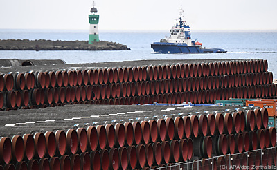 Rohre für die umstrittene Pipeline vor der deutschen Ostseeküste
 - Sassnitz-Mukan, APA/dpa-Zentralbild