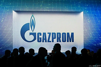 Logo von Russlands Gasriesen Gazprom - Saint Petersburg, APA/AFP