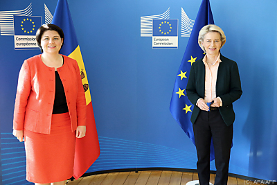 Moldaus Premierministerin Natalia Gavrilita mut Ursula von der Leyen
 - Brussels, APA/AFP