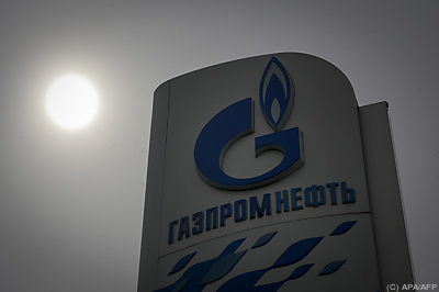 Logo von Russlands Gazprom
 - Moscow, APA/AFP