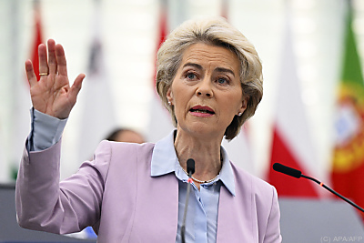 Kommissionspräsidentin Ursula von der Leyen
 - Strasbourg, APA/AFP
