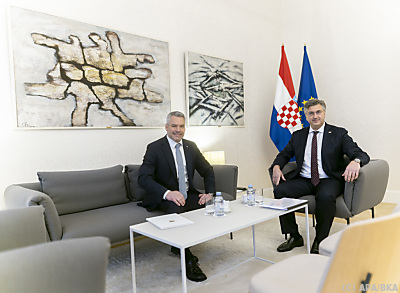 Karl Nehammer und der kroatische Premierminister Andrej Plenkovic
 - Zagreb, APA/BKA
