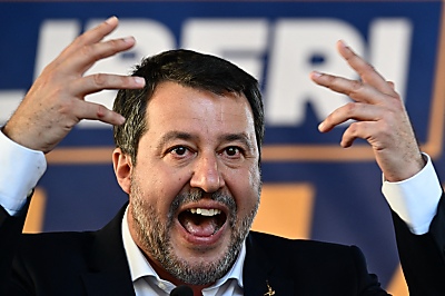 Italiens Verkehrsminister und Vizepremier Matteo Salvini emotional
 - Milan, APA/AFP