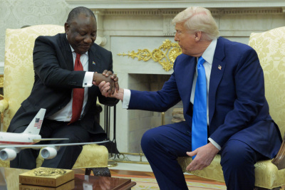 Treffen von Südafrikas Präsident Ramaphosa und US-Präsident Trump
 - Washington, APA/GETTY IMAGES NORTH AMERICA