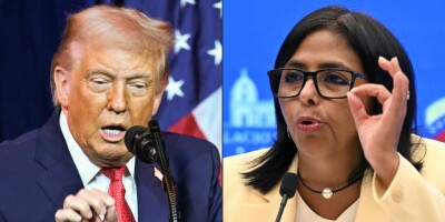 Trump und die Präsidentin von Venezuela Delcy Rodriguez
 - In the air, APA/AFP