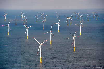 Der Offshore-Windpark "Butendiek" in der Nordsee