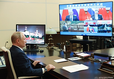 Putin un Xi beim Video-Conferencing
 - Novo-Ogaryovo, APA/SPUTNIK