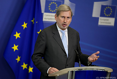 EU-Kommissar Johannes Hahn
 - Brussels, APA/AFP/POOL