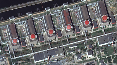 Archivbild des Kraftwerks
 - Enerhodar, APA/Satellite image ©2022 Maxar Technologies